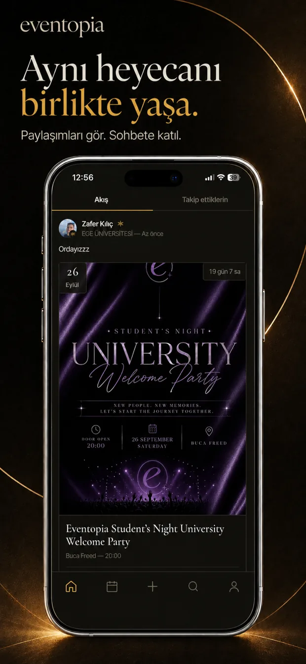 Eventopia topluluk akışı